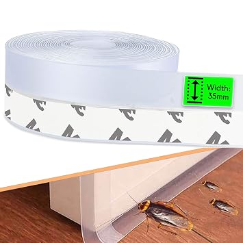 2020 New Updated Weather -Stripping Door Bottom Seal Strip - House and Glass Shower Doors Silicone Sealing for Door and Windows Gaps of Anti-Collision and Side, (Transparent) 16.4 Foot