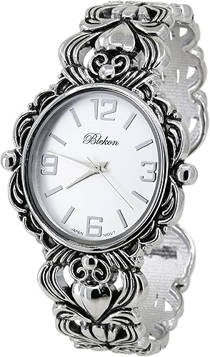 Blekon Collections - Reloj de pulsera de cuarzo japonés para mujer, estilo egipcio, estilo concho