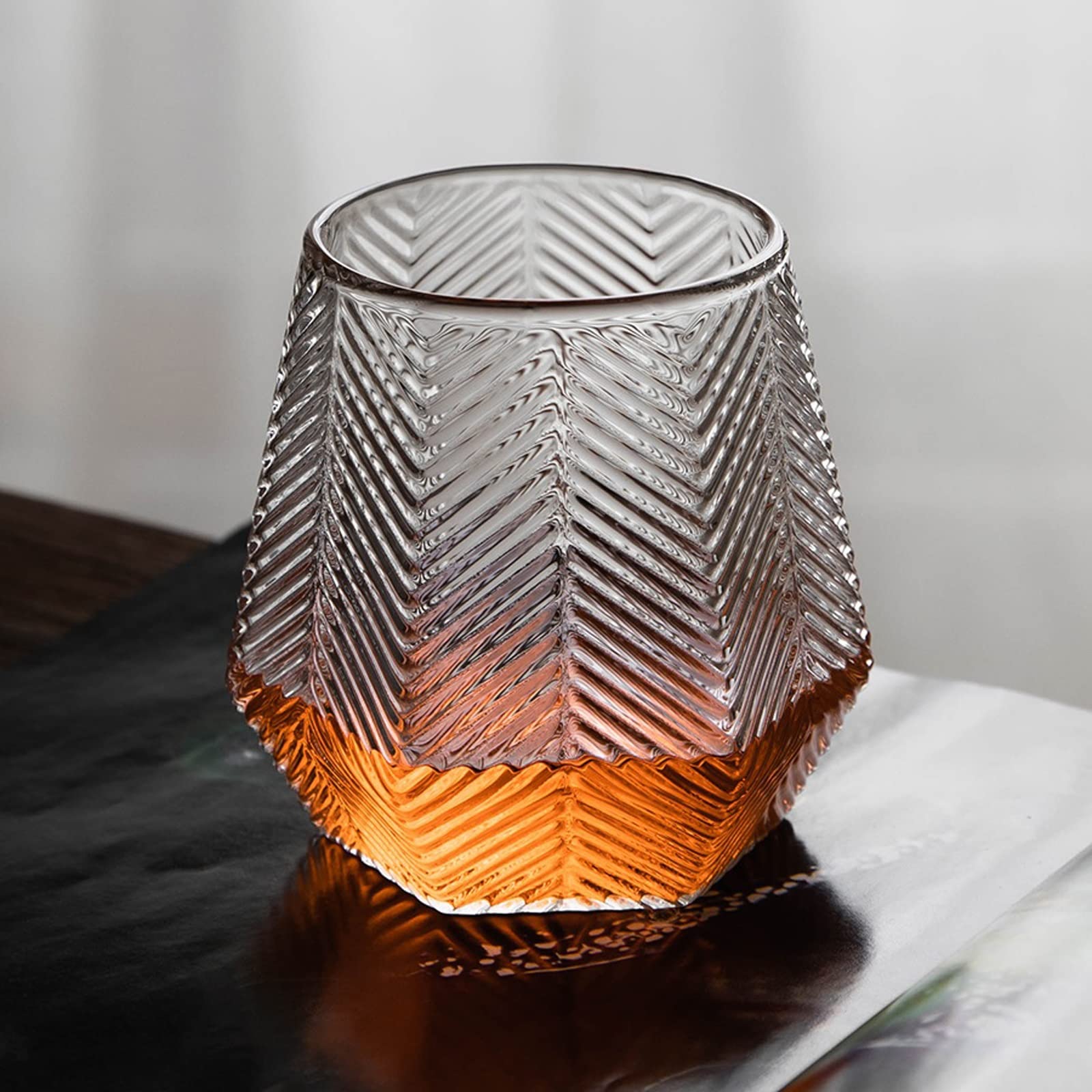 Vasos/Vasos de Agua Patrón de Diamante Embalos de Bebida Vidrio Transparente Café de café Taza de Zumo de Alta Temperatura Taza de Agua Resistente al Calor Taza Copas de Agua (Color : 2 pcs)