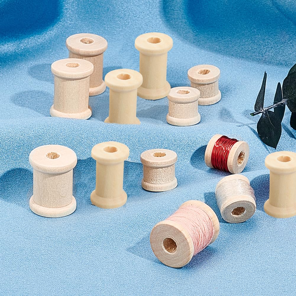 30 Bobine Di Legno Vuote PH PandaHall - Per Filo, Corda E Lavoretti Creativi, 47x31mm - Foto 7