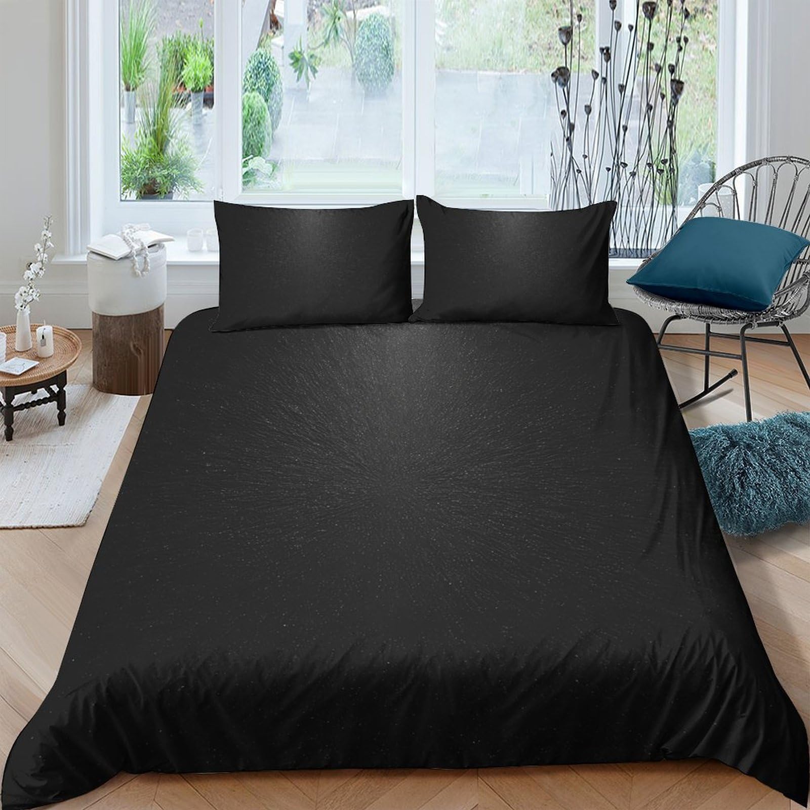 Ctjqhvkz Style-9 3D Printed Black Minimalist Fitted Sheet Microfiber Soft Bedroom Decor Abstract Geometric Mattress Cover Single（135X200cm）