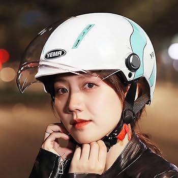 Amazon.co.jp: バイカラー 半帽ヘルメット バイク ジェット