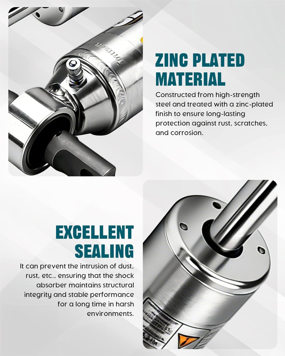 Heavy Duty Shock Absorbers Front Strut Assembly With 0"-1.5" Lift Supperfted Zin-Plated Monotube Gas Shock Absorber Compatible With 2021-2024 Chevrolet Silverado/GMC Sierra 2500/3500 HD -2pcs