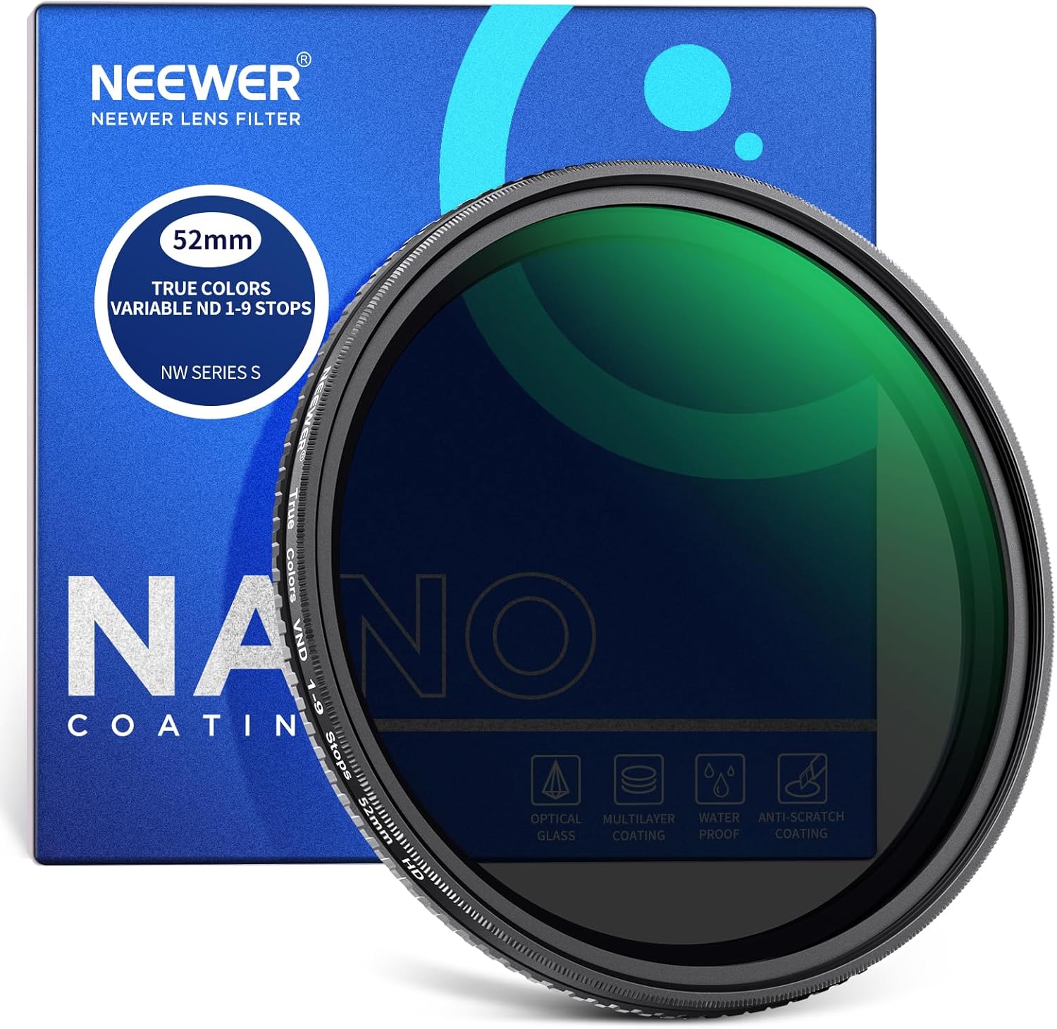 NEEWER 52mm True Colors Variable ND Filter