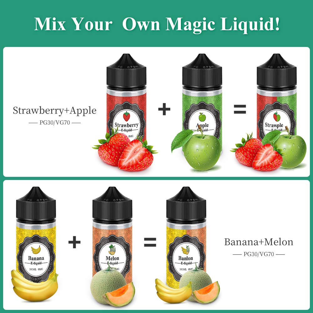 elfbar nachfüll pod läuft aus E Liquid Smorter 4x100ml 70/30 for All E Cigarettes E Cig Kit de démarrage  pour cigarette électronique Vape Pen Eliquid (Fraise + Banane + Melon +  Pomme), Sans Nicotine Sans Tabac : Amazon.fr: High-Tech