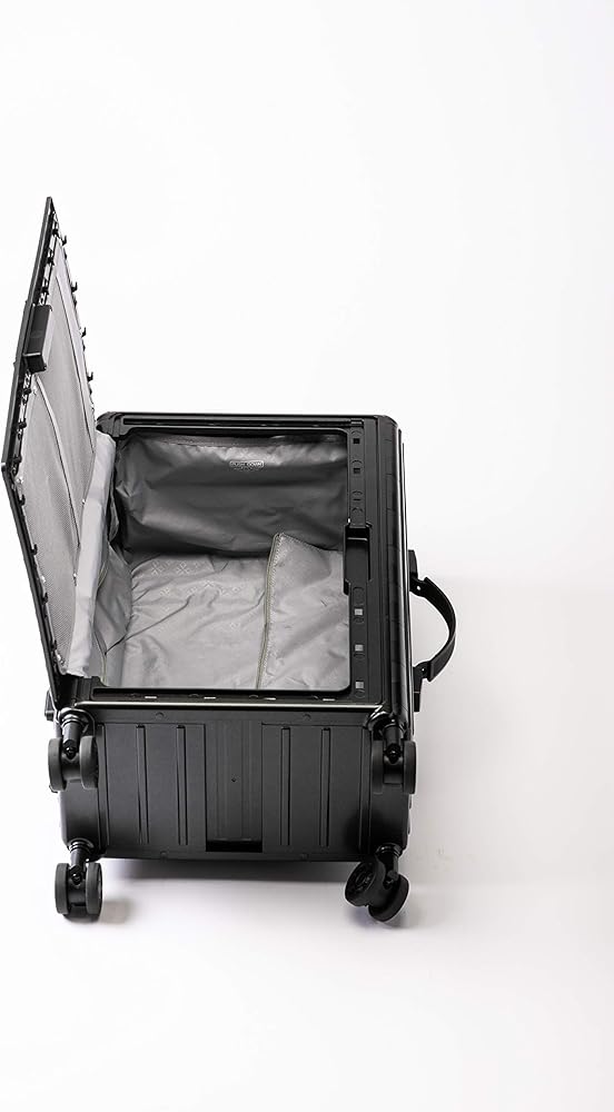 【美品】【1度短時間使用】2WAY　キャリーケース　シルバー×ブラック ＆.FLAT キャリーケース 折りたためる スーツケース アンド