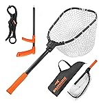 KastKing Brutus Fishing Net Combo - Foldable Extendable Net with Fish Hook Remover and Lip Gripper, Lightweight & Portable
