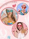 STORE 2508 Pack of 10 Rimless Heart-Shaped Sunglasses gallery image