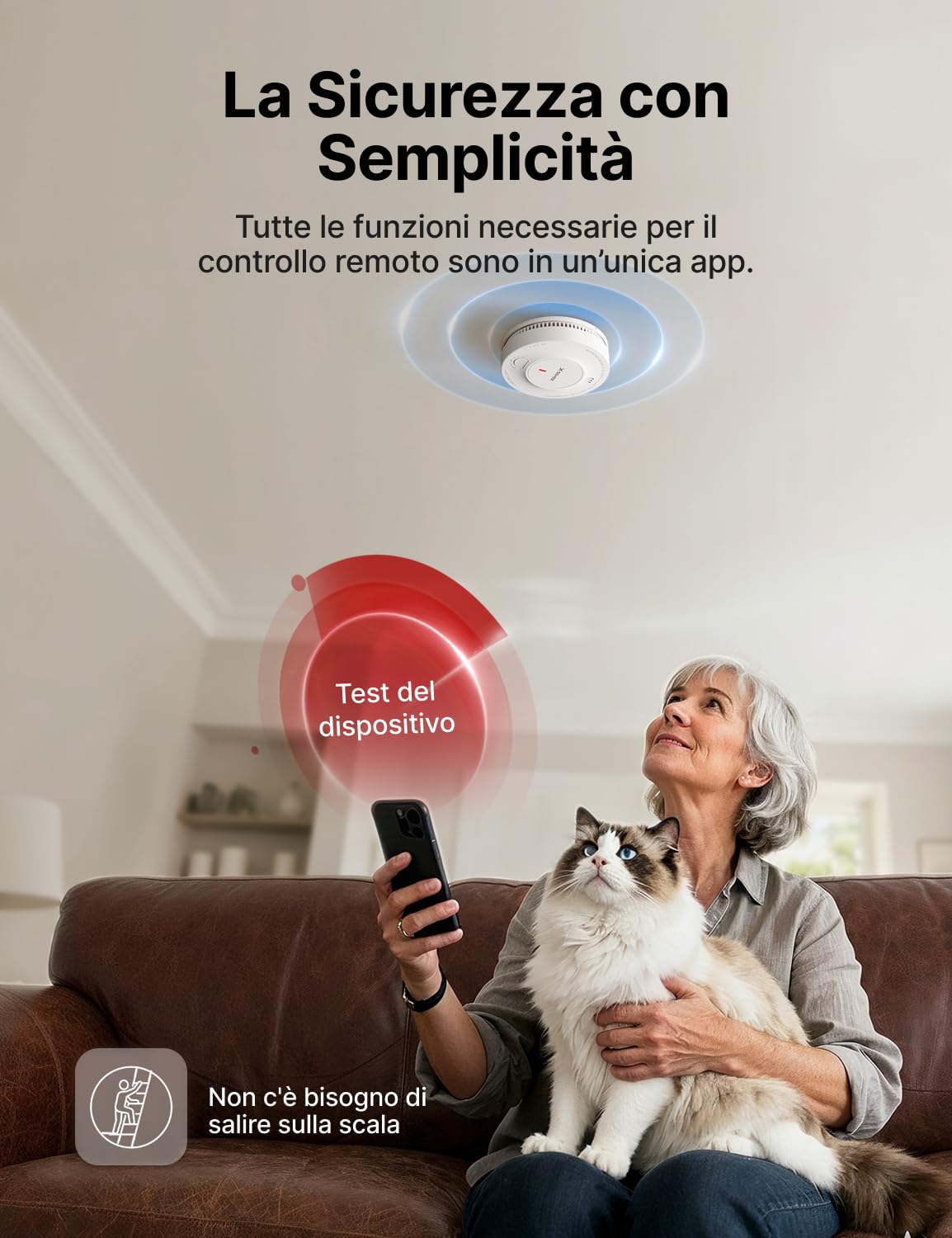 X-Sense Rilevatore di Fumo Wi-Fi Kit Base, SD11-MR61, 6 Rilevatori + 1 Base | Notifiche in tempo reale tramite APP, Allarme antincendio con Certificato EN 14604, Sensore 10 anni con batteria sostituibile