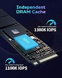 Acer Predator GM7000 Gaming SSD 2 to - Jusqu’à 7400 Mo/s en Lecture - M.2 2280 NVMe PCIe Gen4 avec Cache DRAM, SSD Interne pour Ordinateur Portable et de Bureau - Compatible PS5 - 5