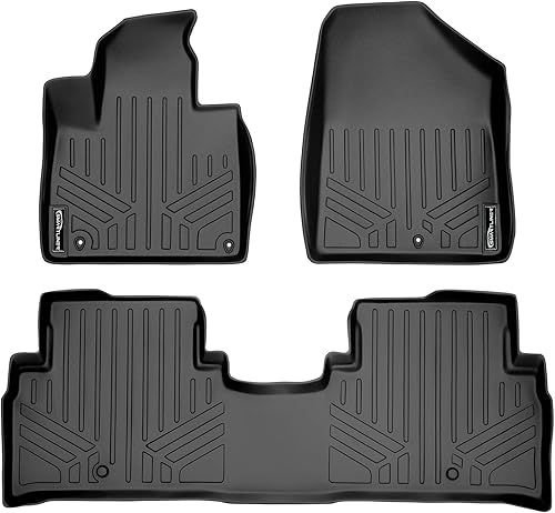 MAX, juegos de tapetes de piso (2 filas), color negro.