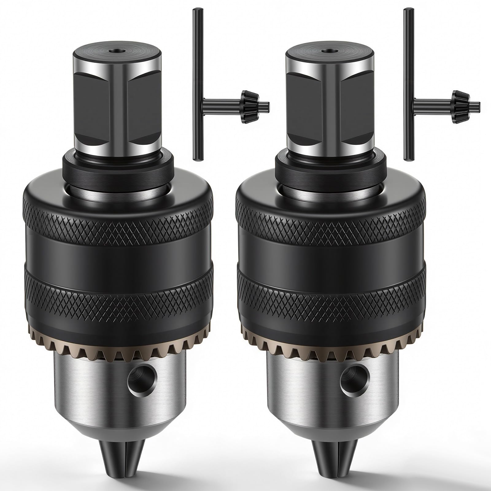 Portabrocas magnético de 1,5 a 13 mm, vástago Weldon de 3/4 pulgadas a adaptador de rosca de 1/2 a 20unf, convertidor de portabrocas con llave de precisión para taladros magnéticos y prensa de