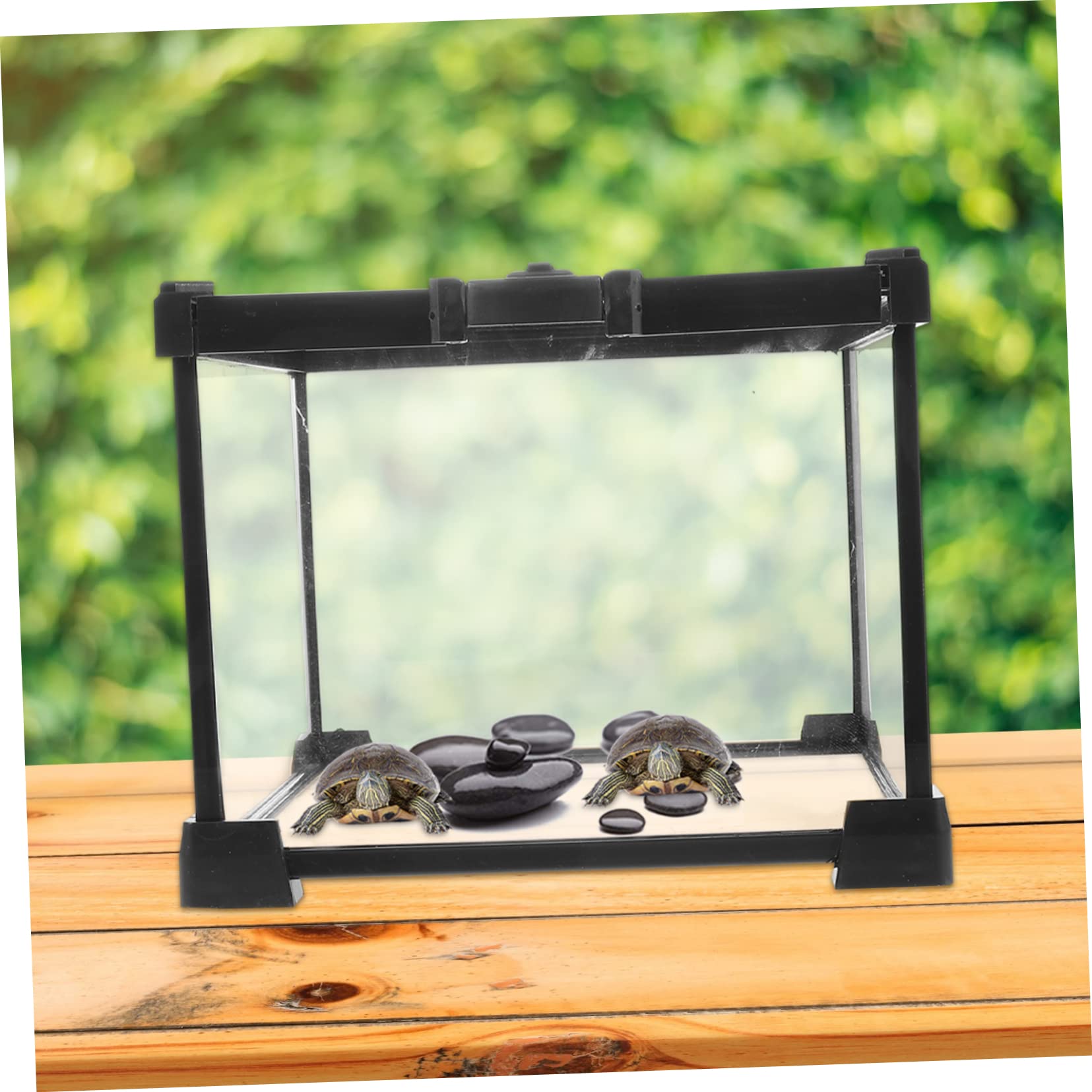 Terrario de Reptiles Transparente Ligero Ventilación Estable | Caja de Plástico, Hierro y Cristal, Uso Exterior, Apto para Serpientes y Arañas
