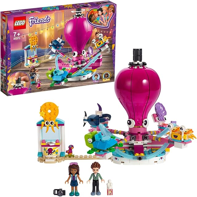 LEGO 41373 Friends Funny Octopus Ride, Fun Fair Set, Amusement Park Fun