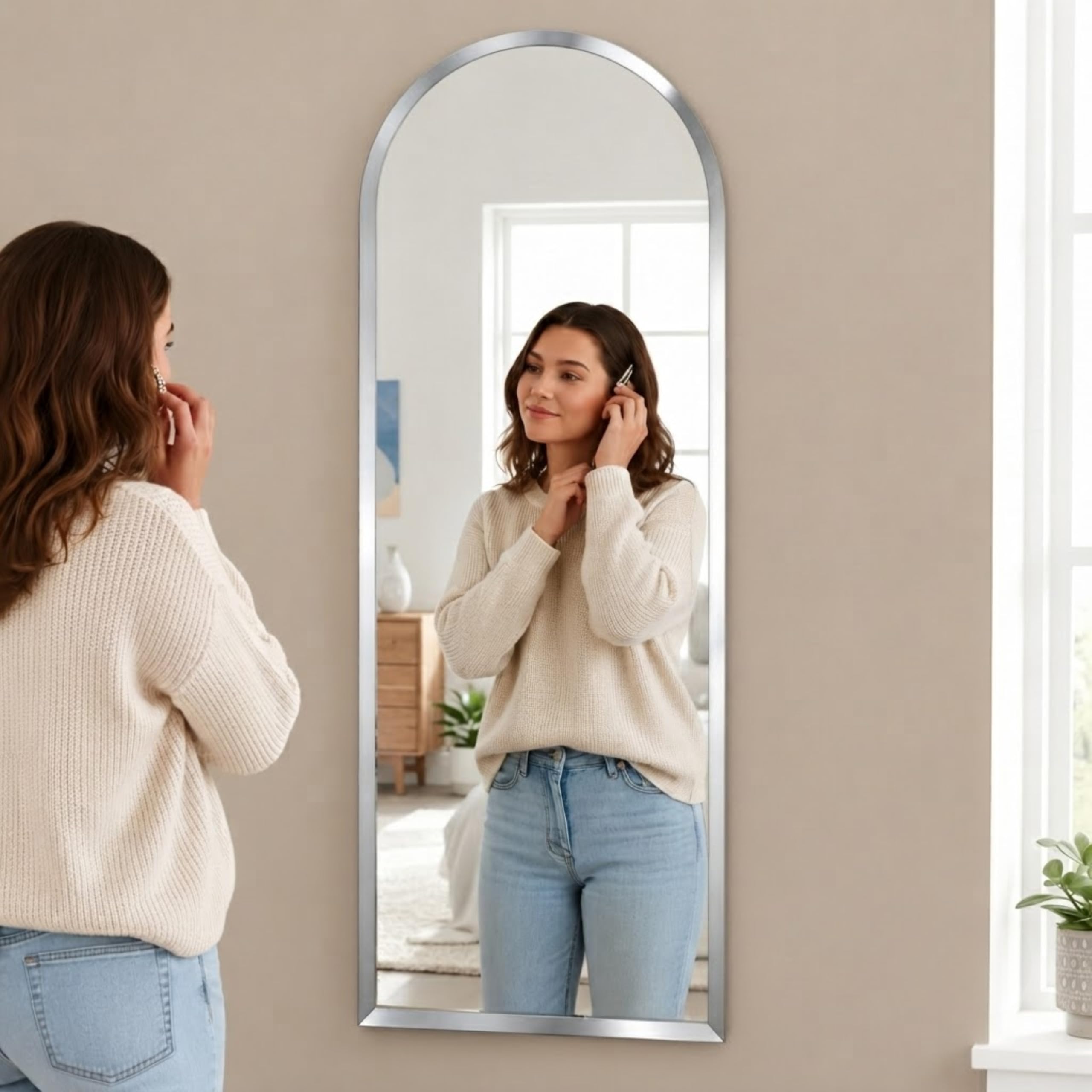 Full Length Frameless Mirror - Modern Home Decor -13