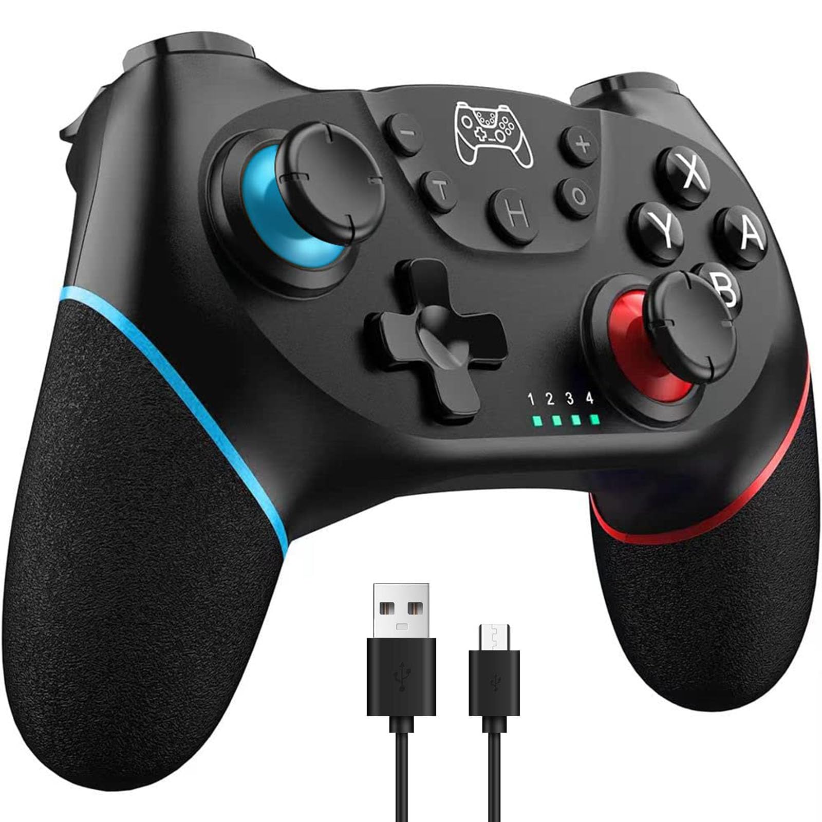 [2025 New Version]Wireless Pro Controller Compatible for Nintendo Switch & 2, Sefitopher Bluetooth Switch Pro Controller Gampad Joypad, PC Wired Controller Supports Gyro Axis Turbo and Dual Vibration with Charging Cable [nintendo_switch]