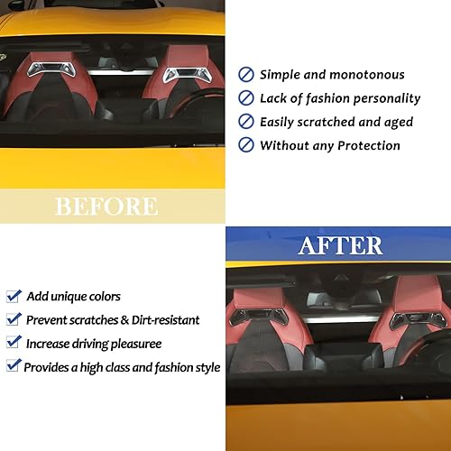 Miniatura 2 de Daeiclru Funda para respaldo de asiento de automóvil para Toyota Supra GR A90 A91 MK5 2019-2022, accesorios de decoración de respaldo de asiento de