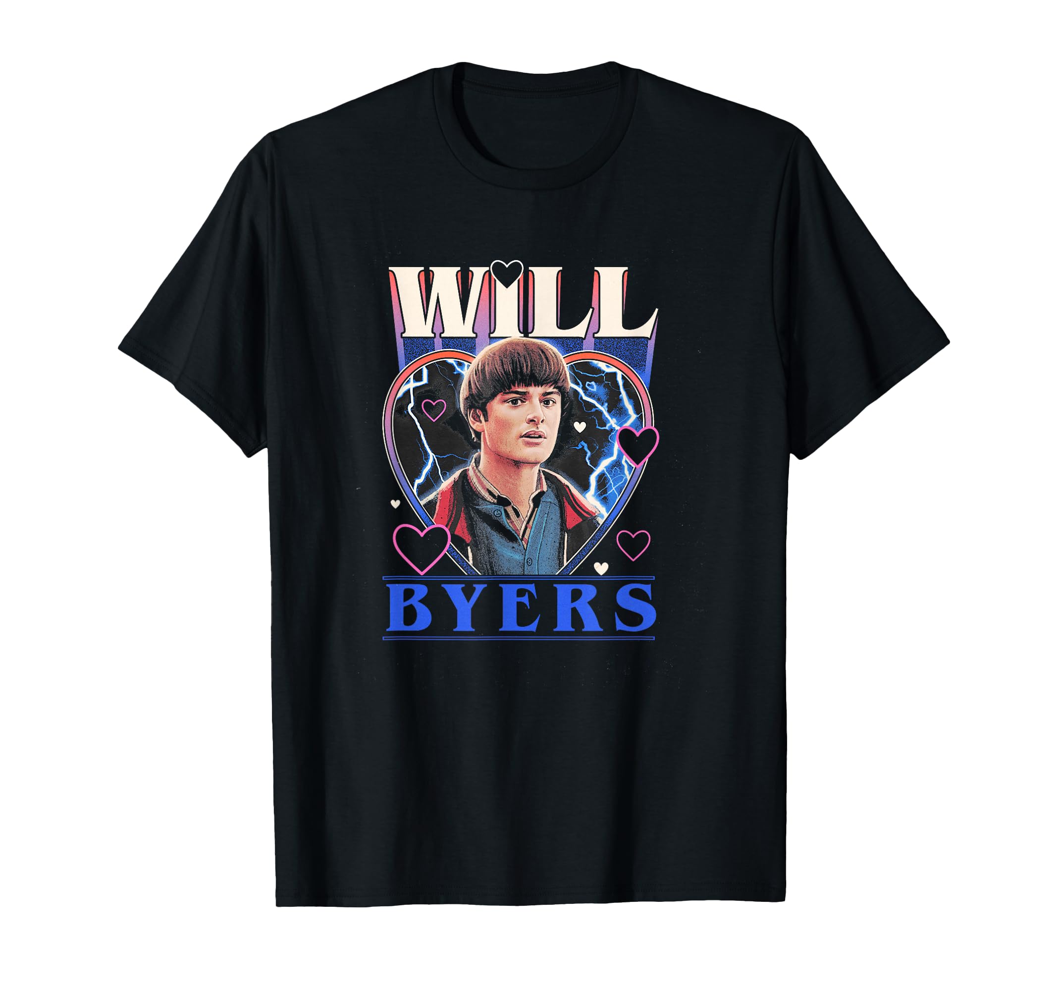 Valentine's Day Will Byers Retro Heart Frame T-Shirt