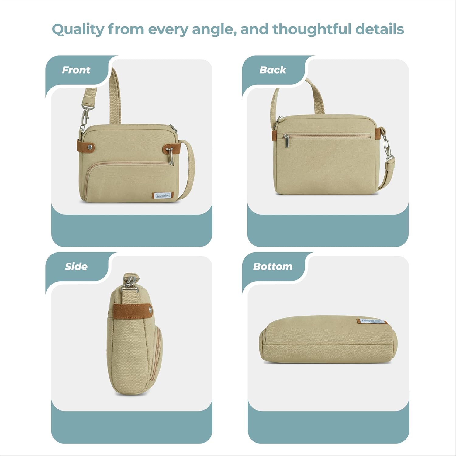 Travelon Anti-Theft Heritage Small Crossbody Bag - Image 5