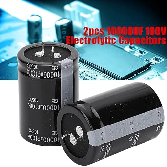 2Pcs 10000uF 100V 35 * 50mm 105℃ Capacitor for Electronic Applications & DIY Enthusiasts