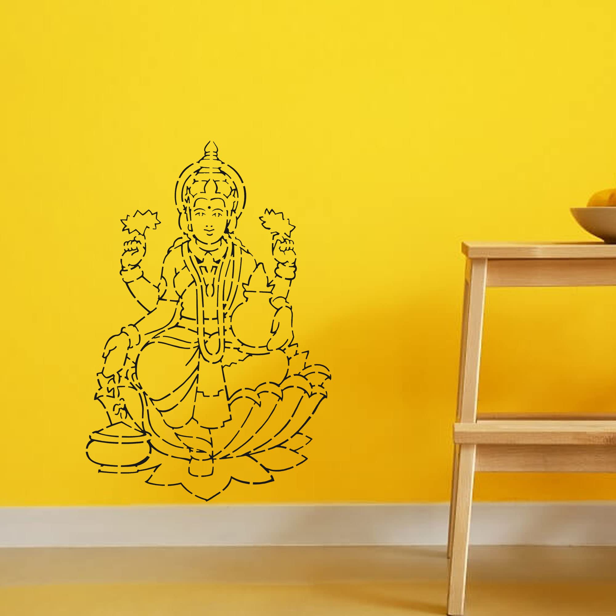 ARandNJ Stencils for Wall Painting Pack of 1 (Size:- 16X24 Inch) Pattern Theme- Dhan Devi Laxmi Maa DIY Reusable Design Suitable for Home Wall Decor (B0BLNF5RC2) Amazon Price History, Amazon Price Tracker