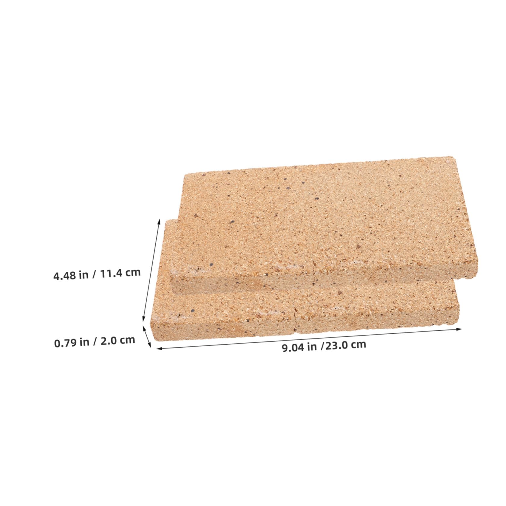 DOITOOL 2pezzi Mattoni Refrattari in Argilla per Forno e Caminetto Blocchi Resistenti al Calore per Forni Fornelli a Legna e Fire Pit