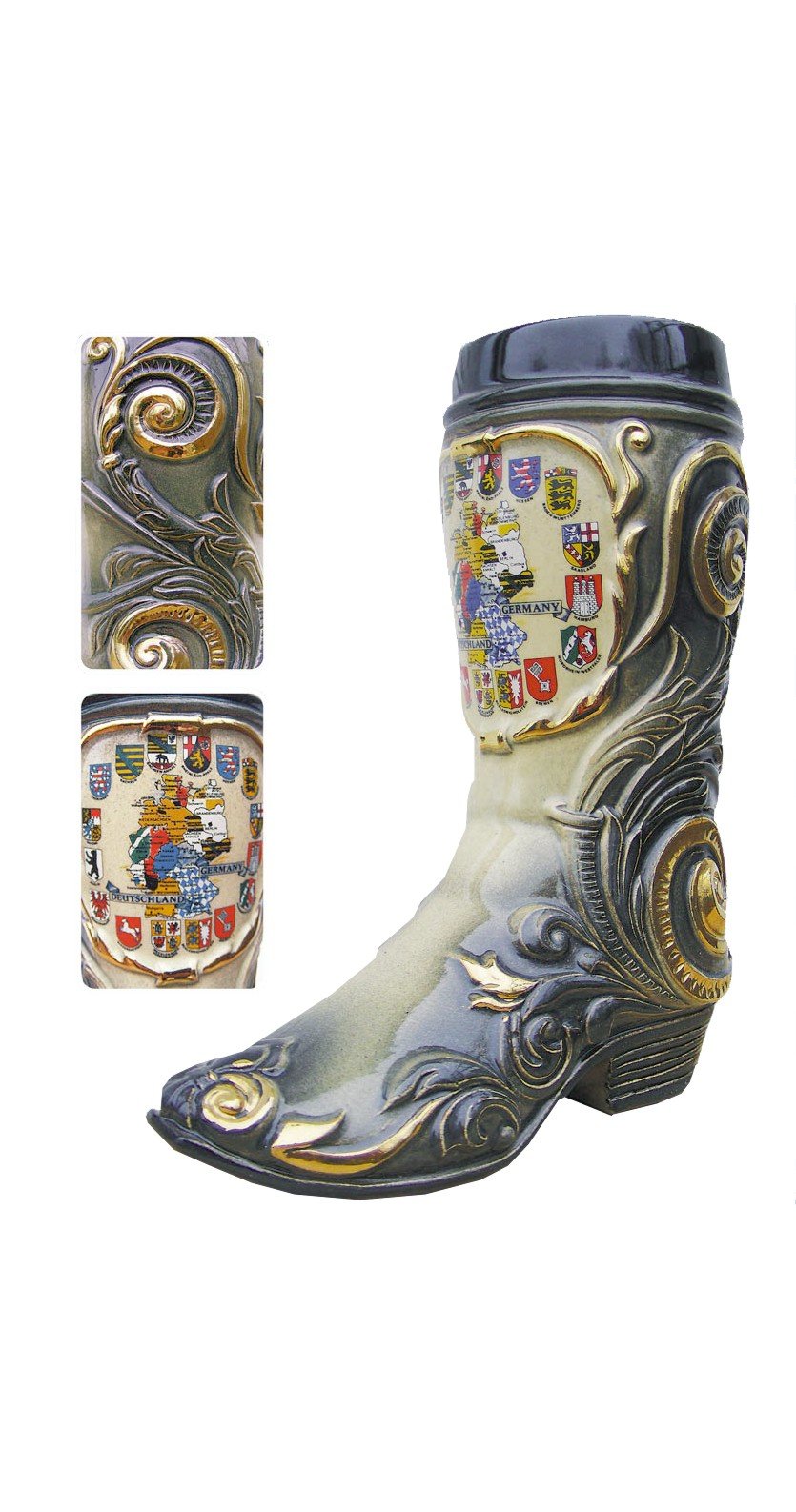 Zöller & Born Boccale da Birra tedesco con lo stemma della Germania nero 0,4 litri ZO 1545/600