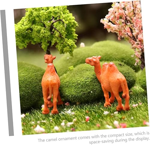 Miniatura 6 de Angoily 40 pcs Camel Toy for Kids Animal Model Ornament Supplies Table Frame Desktop Sculpture Puppet Ornaments Decorations Succulent Plants Puzzle
