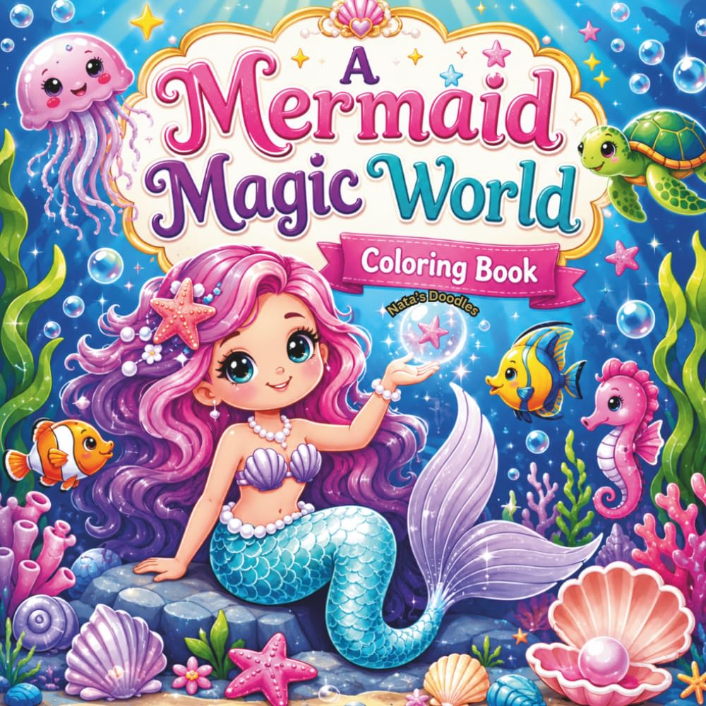 A Mermaid Magic World: Coloring Book