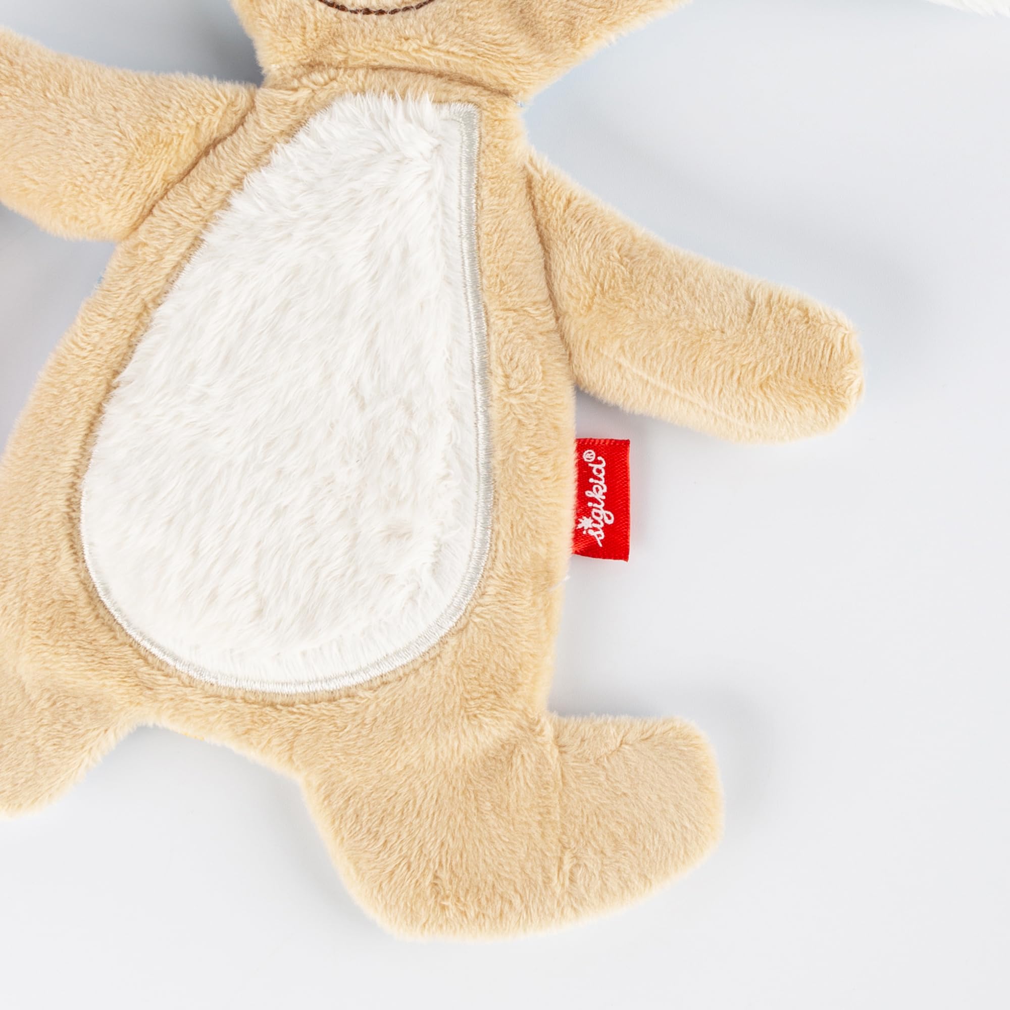 Sigikid 18 x 23 x 3 cm Babyspielzeug Bunny Rustling Comforter (Beige) - Image 4