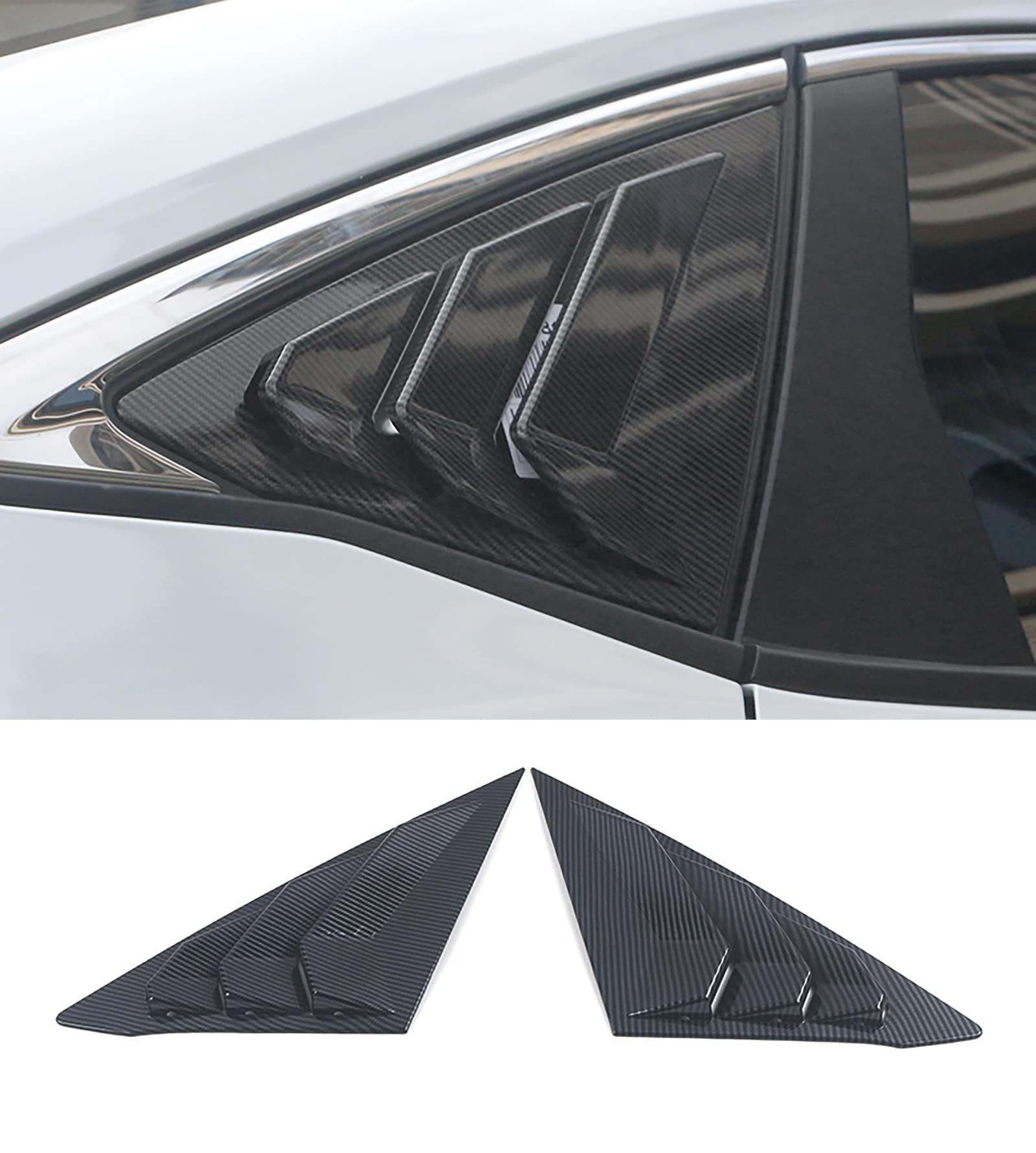 BOYOUS Rear View Mirror Covers For Hyundai Elantra 2021-2025 - Bright Black ABS Caps