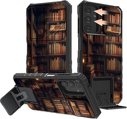 Funda para teléfono Galaxy A13 5G para Samsung Galaxy A13 4G con cubierta deslizante para cámara y función atril, funda protectora híbrida de doble