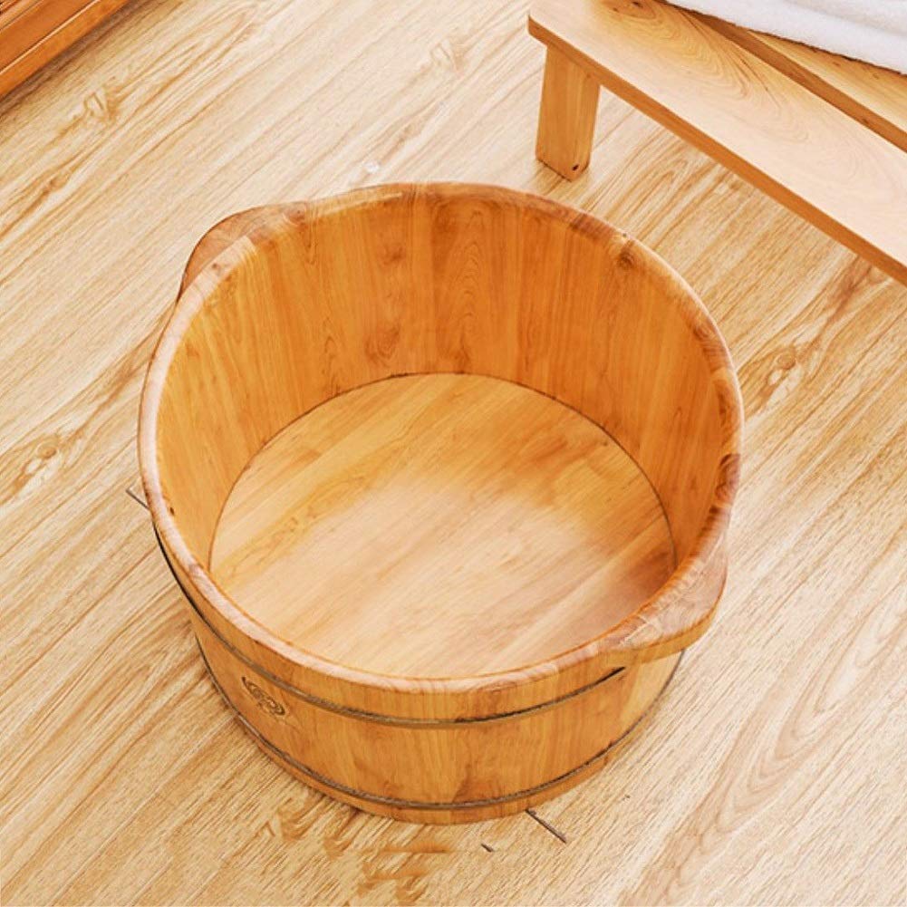 Pediluvio in Legno, Vasca per Piedi in Legno Massello, Ciotola per Pedicure Barili per Massaggi Spa Barile per Pediluvio Domestico (Color : A)