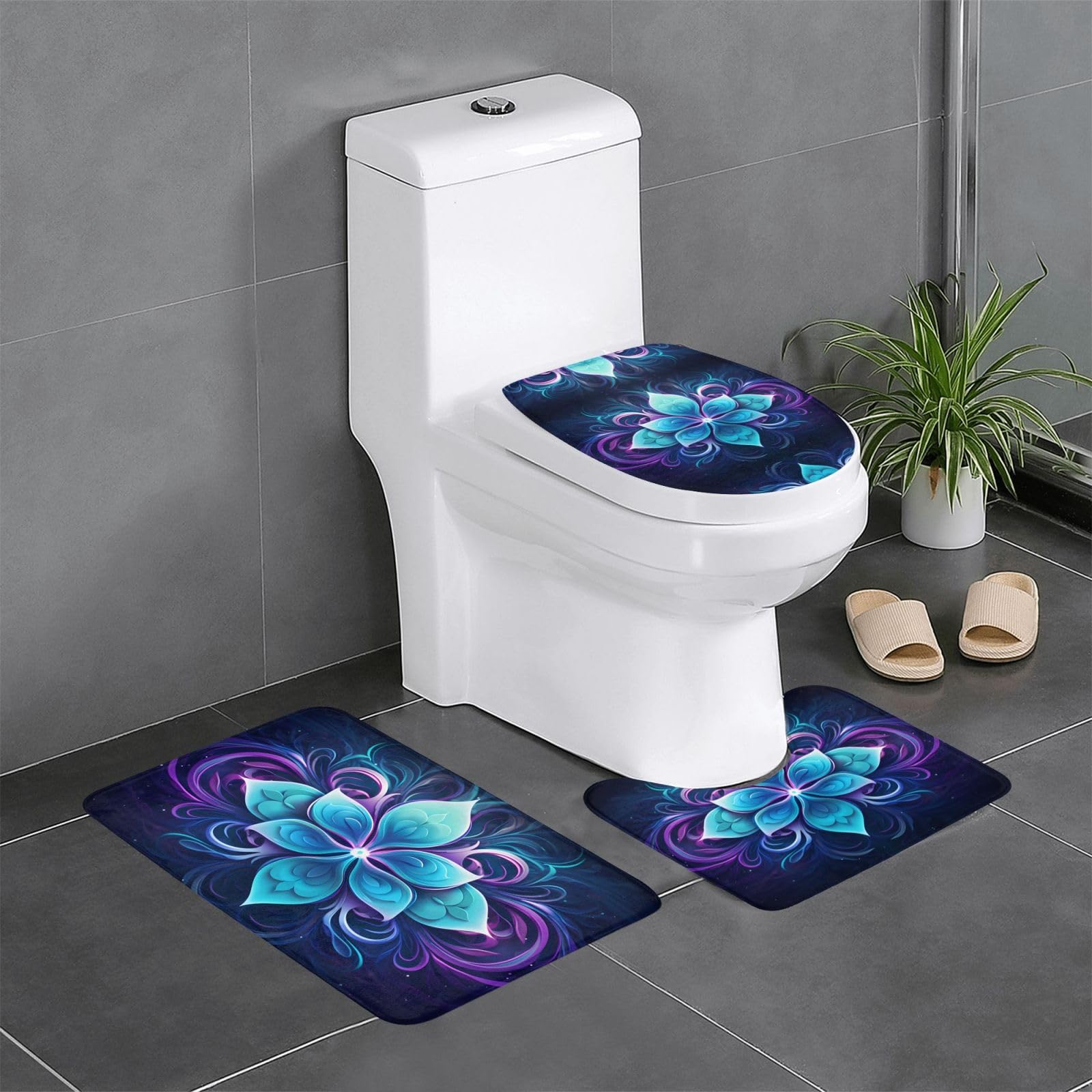Tapis de bain antidérapant WHJSSF pour éliminer les glissades et sols humides des WC