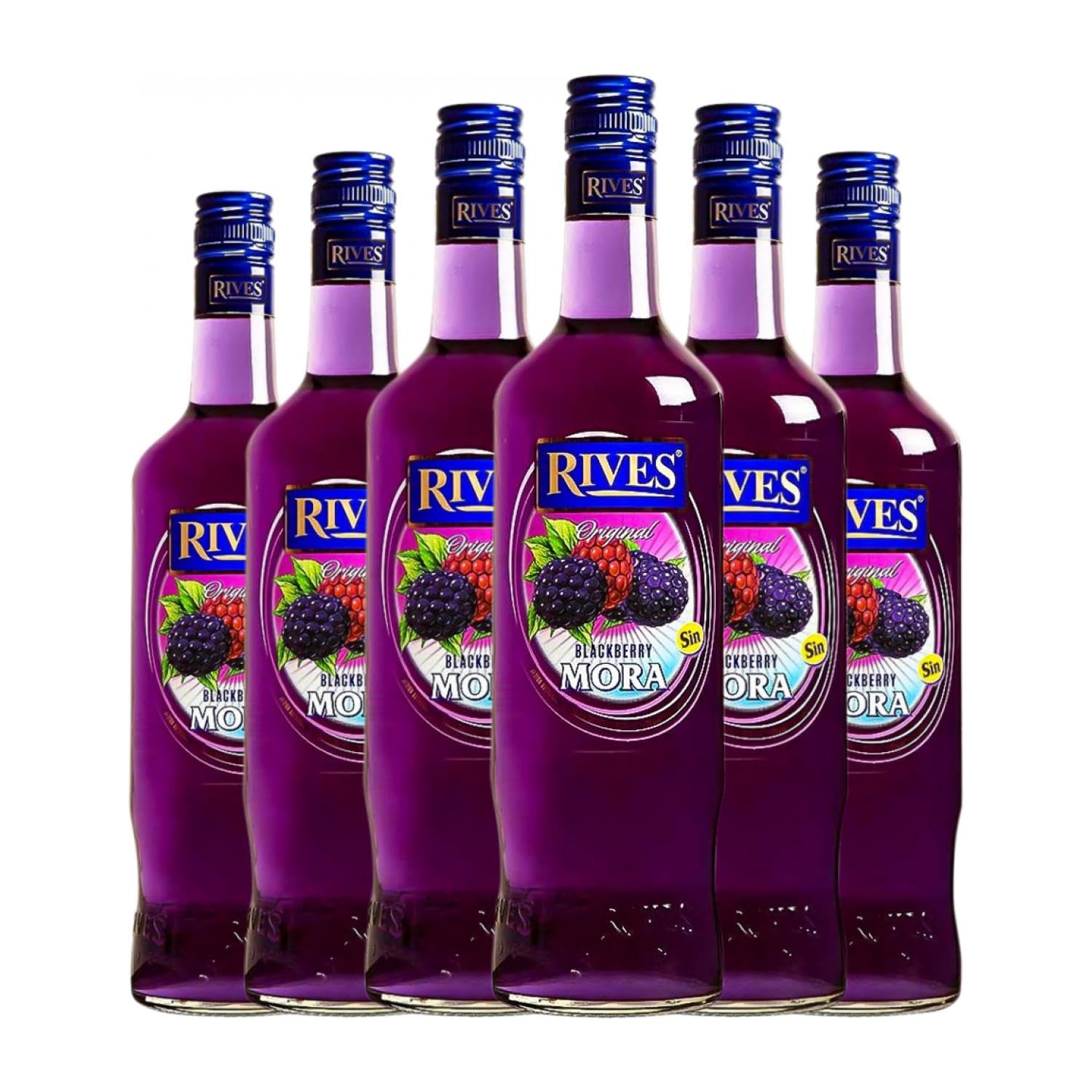 Licores Rives Mora sin alcohol 70 cl (Caja de 6 Botellas de 70 cl)