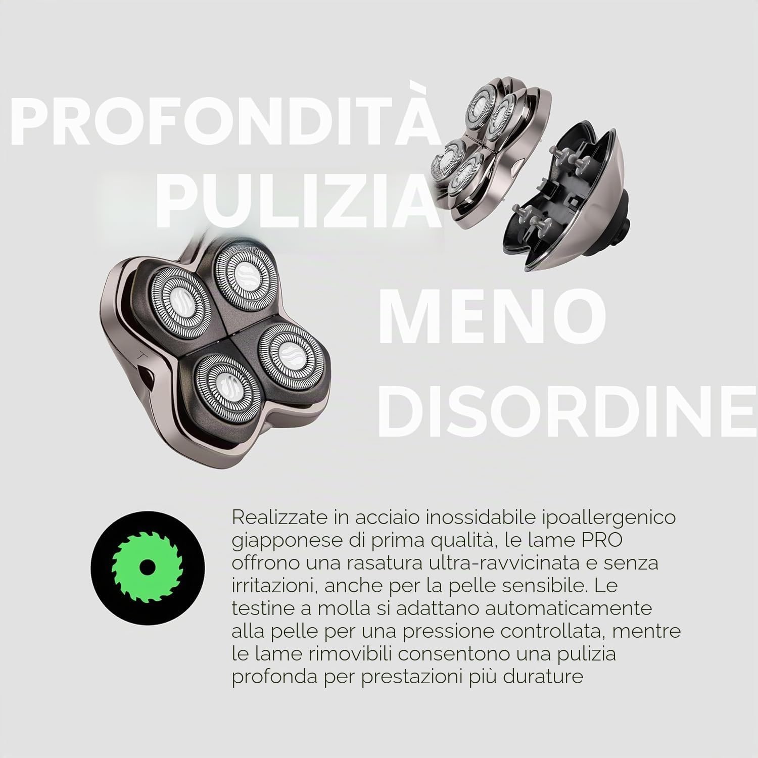 Skull Shaver Pitbull Diamond – Rasoio Elettrico Senza Fili per Testa e Viso da Uomo – Con Modalità Turbo, Uso Wet & Dry, Lame PRO, Custodia da Viaggio e Rifinitore Baby Beast 3SUM