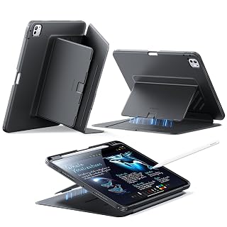 ESR for iPad Pro 11 Inch Case (M5/M4) 2025/2024, Vertical Stand Cover, Multi Stand Angles, Ultra-Stable Case for iPad Pro 11 with Pencil Holder, Flip Series, Black - Amazon product rated Grade A