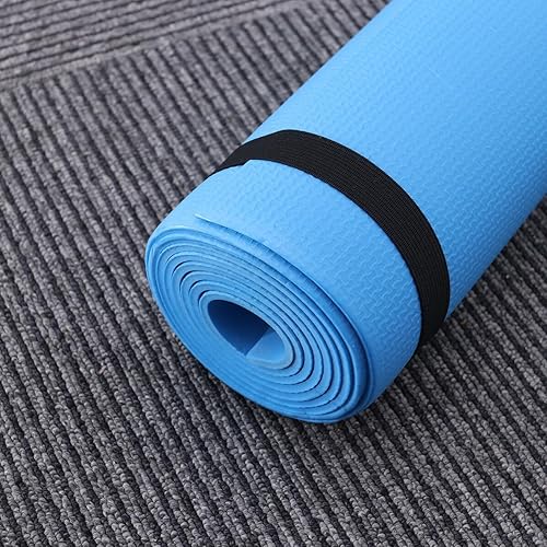 Miniatura 7 de TOYANDONA Portable EVA Yoga Mat Blue Non-slip Fitness Mat for Hot Yoga Aerobic Exercise Lightweight Cushioned Support for Joints and Stretching