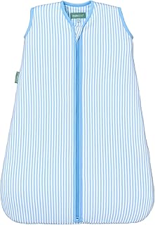 molis&co - Baby Schlafsack ärmellos - Ideal für Frühling und Herbst - Babyschlafsack 1 tog ohne Ärmel - Leicht gepolstert - 100% Baumwolle (Oeko-TEX 100), Premium Qualität - Sailor Blue (85 cm)