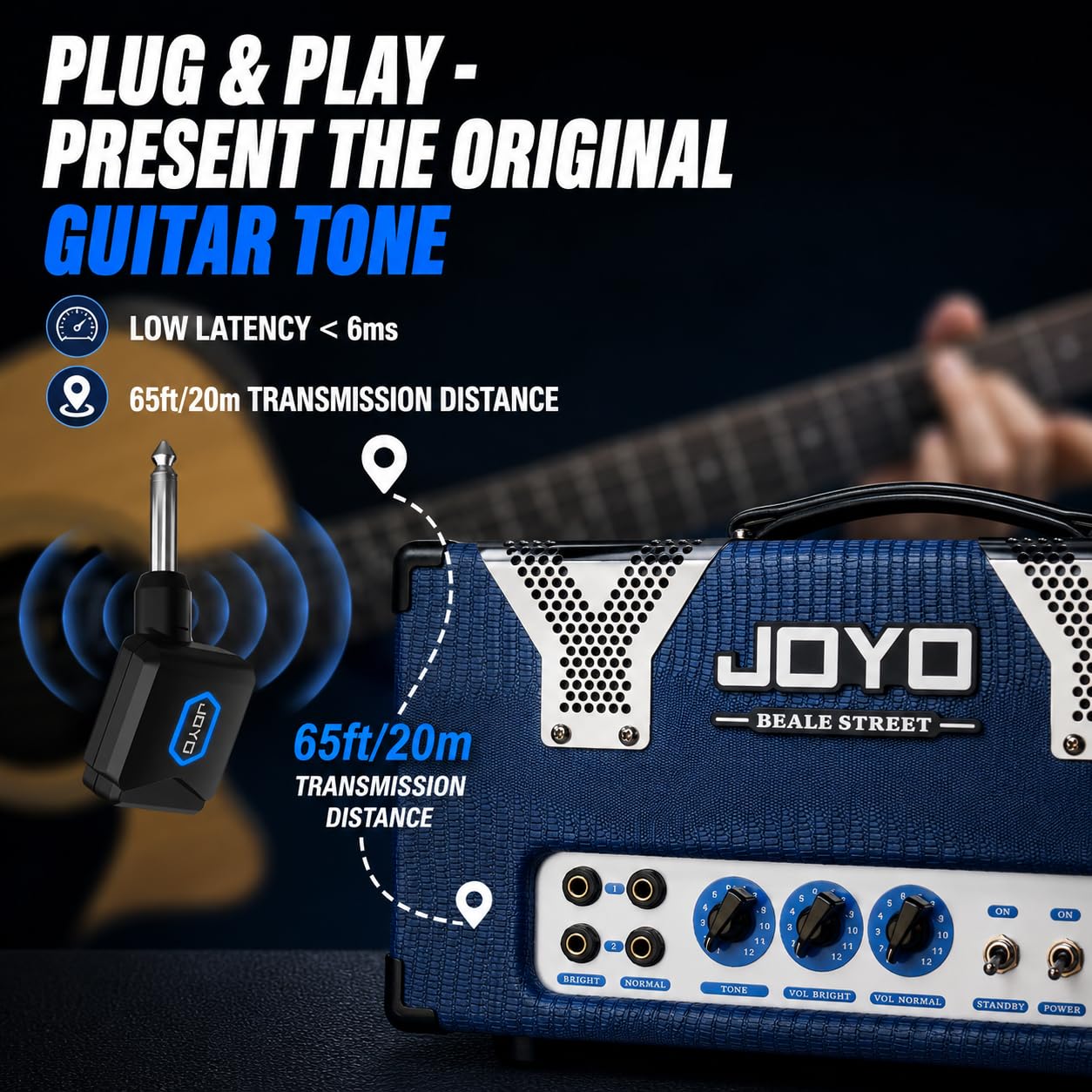 JOYO JW-06 ワイヤレスギターシステム JOYO - JW-06 Sistema Sem Fio Digital para Guitarra 5.8GHz