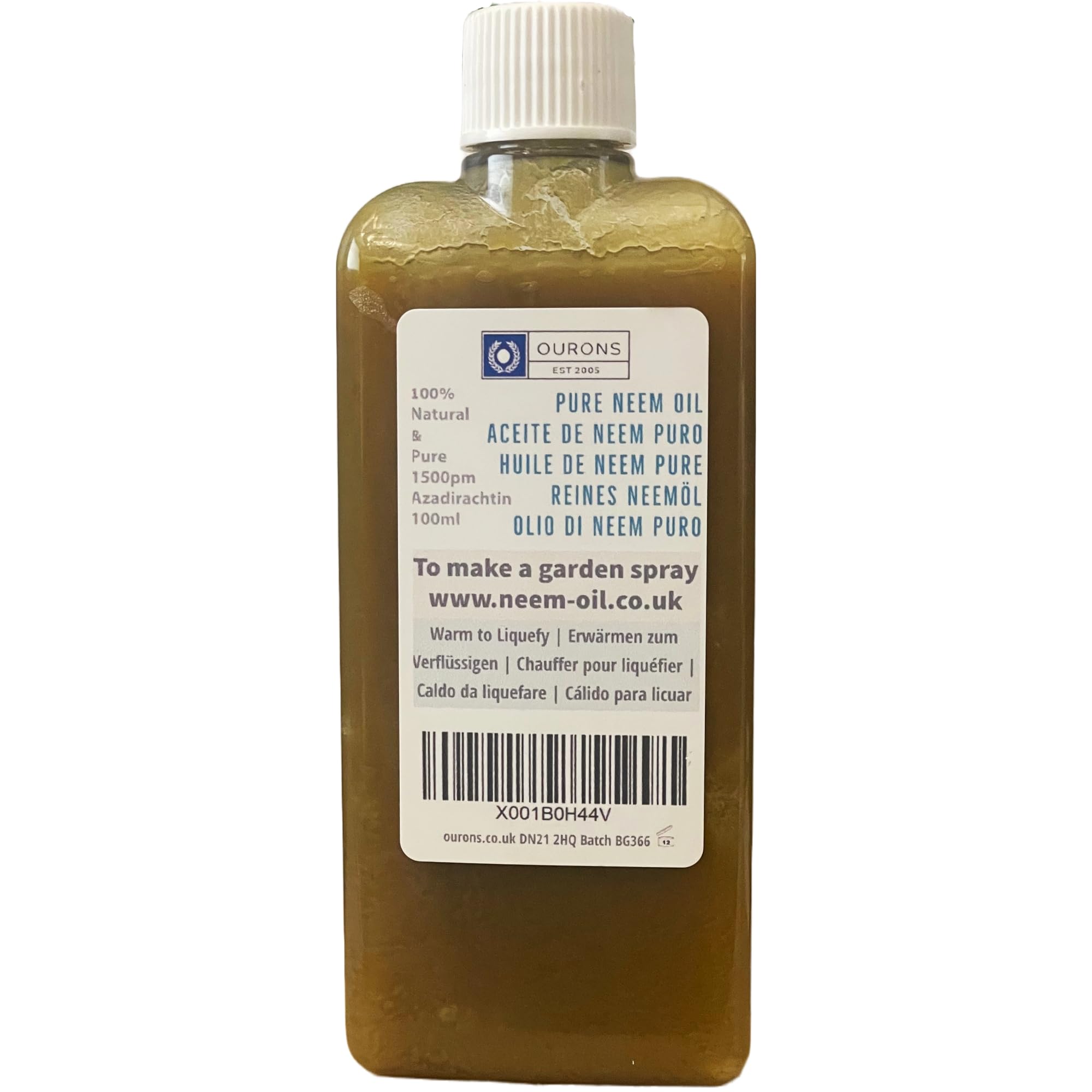 Olio di Neem 100 ml – Puro Pressato a Freddo, Concentrato per Piante