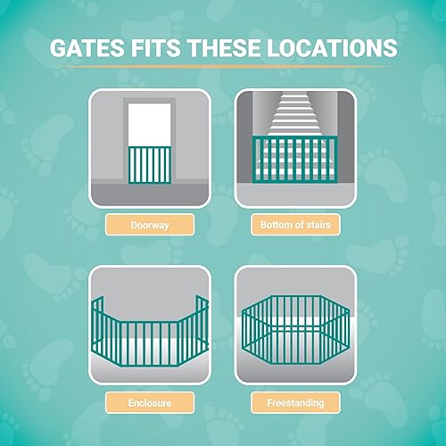 Miniatura 3 de KidCo Puerta de seguridad giratoria con cierre automático ajustable para bebés y niños pequeños con puerta de 30 pulgadas, color negro