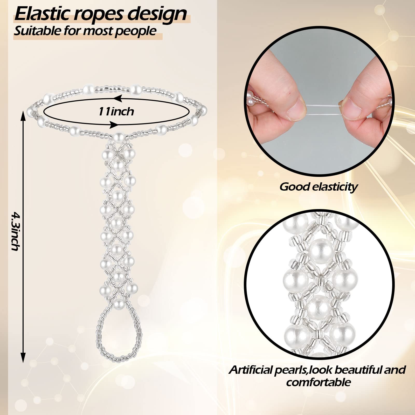 6 Pieces Rhinestone barefoot sandals for Women Wedding Beach Anklet Chain with Starfish barefoot sandals foot jewelry Silver Foot Chain with Rhinestone Toe Ring Pearl for Women Party Accessories