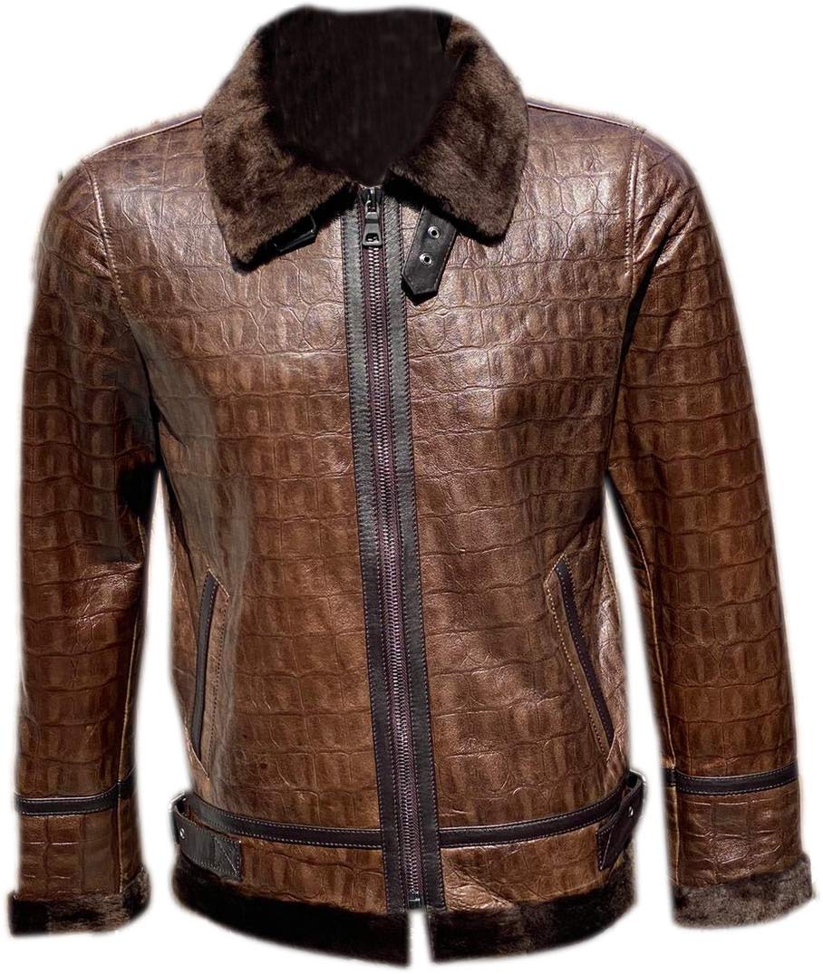 Quality wears usa Men's Sheepskin Shearling Air Force Jacket 100% Natural Wool Fur Regular & Special