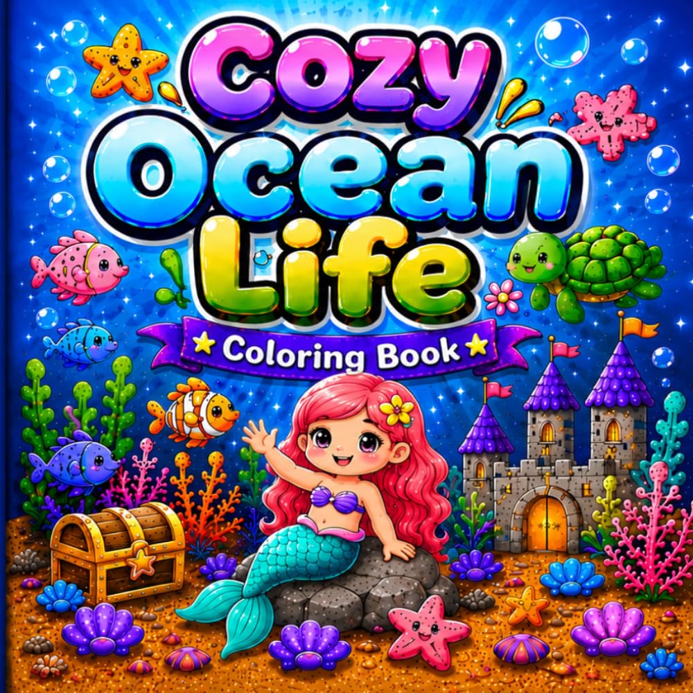 cozy ocean life: Fun and Relaxing Underwater Ocean Scenes for Kids, Teens, and Adults