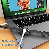 Vista 3 de Cargador USB-C para reloj Garmin (paquete de 3), adaptador de cable de carga USBC para Fenix 8/7/7X/7S, Vivoactive 5/4/4S, Forerunner