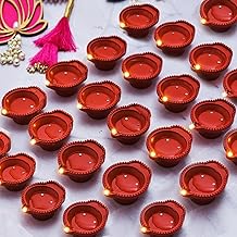HOMFIL® Water Sensor Diya Set | Electric Flameless & Smokeless Diya | LED Water Diyas for Diwali Festival, Balcony, Home & Office Decor | Useful for Diwali Festivals, Home Decor (Pack of 18)