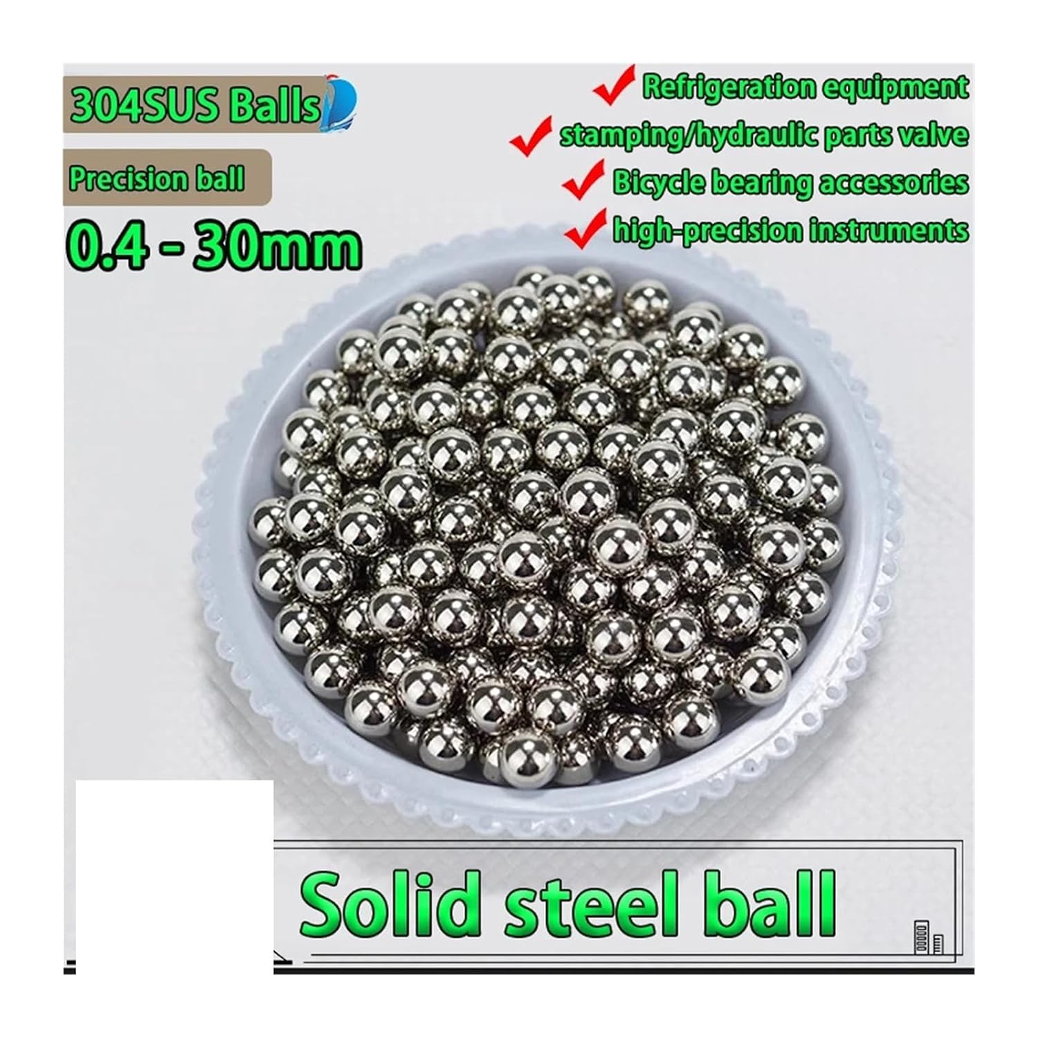 1set 304 Stainless Steel Ball Bearing Precision Solid 0.5-30mm Micro Beads(1.2mm(1000pcs))