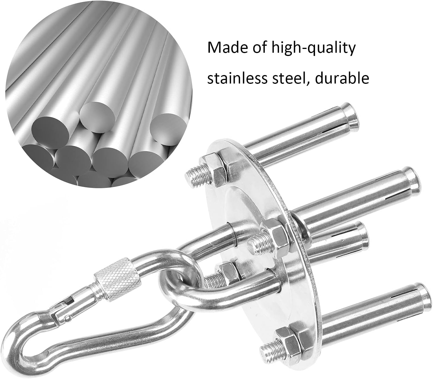 Hammock Hanging Kit, Ceiling Mounting Plate Long Service Life for Camping for Hammock