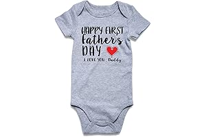 Father's Day Baby Boy Girl Bodysuits, 'I Love You Daddy' Infant Romper